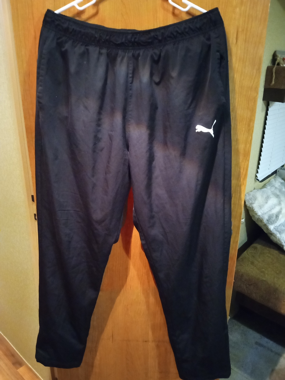 Puma Black Men's Jogger Pants with White Logo